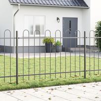 vidaXL Płot ogrodowy z beżowym wierzchołkiem 6,8x1 m ze stali | 3334075 | 8721158858863