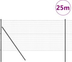 vidaXL vidaXL Euro Płot z 13 słupkami 1.2x25 m ze stali ocynkowanej szarej | 3350410 | 8721158237644