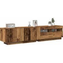 vidaXL Szafka pod TV z oświetleniem LED, stare drewno, 180x35x40 cm | 3329163 | 8721158760579