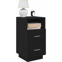 vidaXL Szafki nocne z 2 szufladami, 2 szt., czarne, 36x36x68 cm | 858581 | 8721158574602