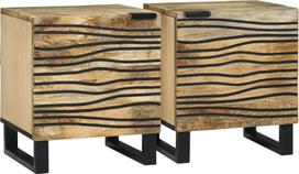 vidaXL vidaXL szafki nocne 2 szt 40x33.5x46 cm Lite drewno mango | 4017933 | 8721158450265