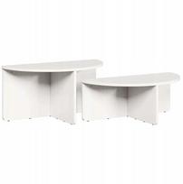 vidaXL Stolik kawowy 2 pcs Biały 79 x 39,5 x 40 cm Lite drewno sosnowe Lumarko! | 873536 VidaXL | 8721288723024