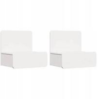 vidaXL Stolik nocny 2 pcs Biały 44 x 32,5 x 40 cm Lite drewno sosnowe Lumarko! | 873490 VidaXL | 8721288722560