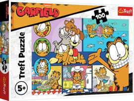 Dėlionė Trefl Garfield, 100 dalių, Tingus Garfieldas
