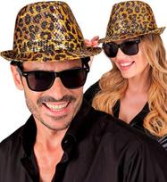 Skrybėlė, Fedora, leopardo raštas, Widmann, su blizgučiais