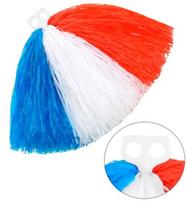 BLUE-WHITE-RED POM POM