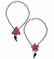 HEN PARTY WHISTLE NECKLACE 2 styles ass.