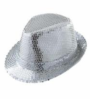 Skrybėlė, Fedora, blizgučiai, Widmann, sidabrinė