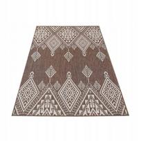 Dvipusis ZARA šiuolaikinis pintas kilimas Zara 13, 80x150 cm, rudas