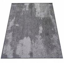 Šiuolaikinis dvipusis kilimas Zara 10, pilkas, 200x290 cm, tinka naudoti terasoje ar balkone