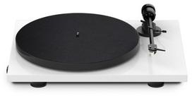 "Pro-Ject E1 BT" patefonas su įmontuotu stiprintuvu ir AT3600L kasete, "Bluetooth" siųstuvas, baltos spalvos