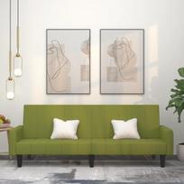 Dvivietė sofa-lova, šviesiai žalios spalvos, aksomas