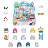 Žaislas „Squishmallows Squish-a-Longs“ 14 vnt. mini figūrėlių rinkinys, 2,5 cm kolekcinis žaidimų rinkinys