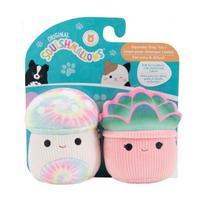 Šunų žaislas Squishmallows dviejų dalių rinkinys, cypsintis pliušinis, 9 cm, minkštas ir patvarus