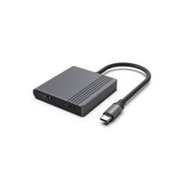 Gembird A-CM-HDMIFDPF-01 USB-C to HDMI + DP adapter, 4K 60Hz, black