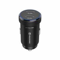 Swissten PD Mini 2x USB-C Car Charger, 20W