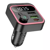 Hoco fM car transmitter with Bluetooth, 2 x USB-A + Type-C PD QC3.0 20W, E85, black
