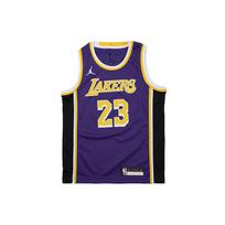 Nike vaikiški krepšinio marškinėliai su NBA Los Andželo „Lakers“ Jameso 23 raidžių spaudiniu, laisvi, tiesūs, be rankovių, vaikiški marškinėliai violetiniai 3Y2B7BXAP-LAKJL XL