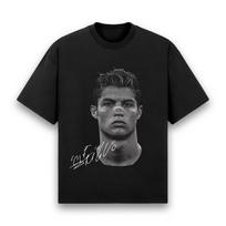 Klasikiniai C. Ronaldo Didelio Veido Marškinėliai Vyrams Moterims Oversized Y2k Gatvės Trumpomis Rankovėmis Medvilniniai Sunkūs Aukštos Kokybės Moteriški Vyriški Drabužiai 4XL
