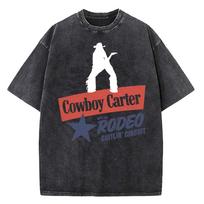 Cowboy Carter Albumas Beyonce 2026 M. Turas Vintage Išplėtiniai Marškinėliai Vyrams Moterims Streetwear Hip Hop Marškinėliai Vasaros Marškinėliai Viršutiniai Drabužiai Medvilniniai L
