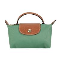 Longchamp Le Pliage 17 Trumpa rankena Koldūno formos krepšys Drobės pirkinių krepšys Mini moteriški krepšiai Salotų spalvos 34175089P84 Basic Set (Bag)