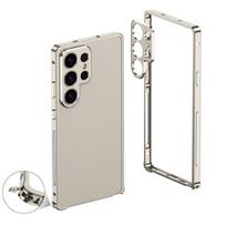 Samsung S26 Ultra Cooling Frame Case with Metal Buckle and Lens for S25U & S24 S26+ (w/ lens) sidabras