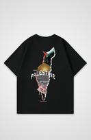 Laisvos Palestinos Oversized Marškinėliai Madingas Prekės ženklas Vyrai Moterys Medvilniniai Laisvi Madingi Streetwear Hip Hop Moteriški Vyriški Trumpomis Rankovėmis Apvalia Kaklo Viršutinė Dalies Drabužiai 4XL