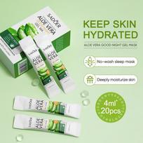 20 vnt Aloe Vera Good Night gelio kaukė drėkinanti aliejaus kontrolės miego kaukė 20pcs