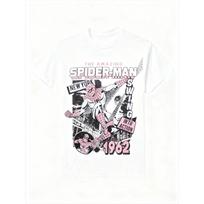 Marvel Nuostabusis Žmogus-voras 1962 Retro Niujorko Sūpynės Grafinis Marškinėlis, Pastelinės Rožinės Spalvos Per didelis Marškinėlis, Unisex Superherojus Laisvalaikio Viršutinė Dalis 4XL