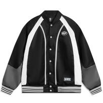 Li Ning Basketball Series Bad Five Color Block Soft Breathable Versatile Loose Baseball Jacket Men jackets AFDV321-3 M