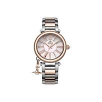 Vivienne Westwood Laikrodis Kvarcinis Mechanizmas Nerūdijančio Plieno Apyrankė Perlamutrinis Ciferblatas Retro Minimalistinis Pakabukas Moteriški laikrodžiai DWVV006PRSSL Regular Watch Box