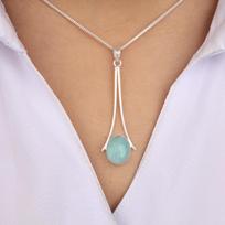 Natural Amazonite Gemstone 925 Sterling Silver Handmade Jewelry Designer Pendant 1.79  PP-69-28