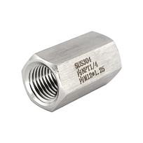 M12x1.25 to NPT1/4 Stainless Steel 304 Threaded Adapter (Metric to US Reduction)