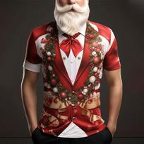 Mados 3D Linksmų Kalėdų spausdinimo marškinėliai Kalėdų Senelio Kalėdų Grafiniai marškinėliai Vyrams Vaikai Trumpomis rankovėmis Unisex Harajuku Top Tee S