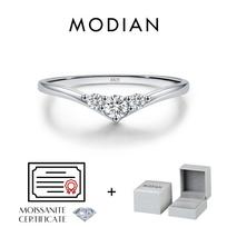 Simple Eternity Moissanite Ring 925 Sterling Silver Sparkling Simple Thin Wedding Band Rings For Women Fine Jewelry Gift 5