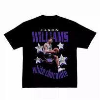 Jason Williams  White Chocolate  Vintažiniai Krepšinio Marškinėliai, Unisex NBA Kings Retro Gatvės Stiliaus Marškinėliai, 100% Medvilnės Laisvalaikio Trumpomis Rankovėmis Viršus 4XL