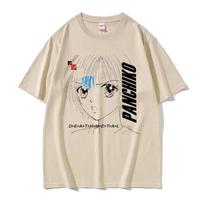Panchiko D>E>A>T>H>M>E>T>A>L Albumo Viršelis Marškinėliai, Unisex Lo-Fi Indie Rock Anime Grafinis Marškinėlis, 100% Medvilnė Laisvalaikio Trumpomis Rankovėmis Viršus 4XL