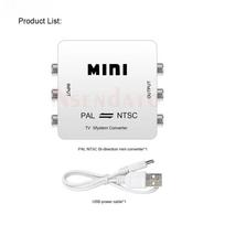 PAL NTSC SECAM į NTSC PAL Perjungiklis Konverteris Adapteris Dvikryptis 3 RCA TV Vaizdo Sistemos Kompozitinis Konverteris PS2 PS3 Xbox balta
