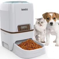 Iseebiz Automatic Pet Feeder for Cats and 5L Large Feeds 4 Meals a Day for Up to 20 Days Recording Suitable for Peace of Mind While Automatic Pet Food balta