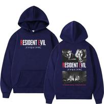 2026 Resident Evil 4 Leon Kennedy Print Hoodie Unisex Vintage Fashion Oversized Sweatshirt Y2k Unisex Gothic Clothing Pullover Hoodies 4XL juoda