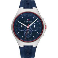 Tommy Hilfiger Vyriškas daugiafunkcis laikrodis Mėlynas ciferblatas Silikoninis dirželis 1792057 mėlyna