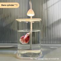 Aquarium Setup High Transparency Acrylic Landscape Fish Tank Shatterproof with Lid Goldfish Tank LED Light Fishbowl Betta Fish