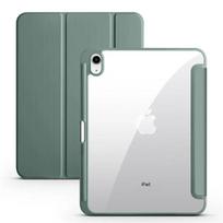 For iPad 10th Gen Case with Pen Holder Trifold Acrylic Clear Back Hard Cover For iPad 10.2 9.7 Air 5 11 iPad 10 9 11th A16 Case iPad 5th 9.7 inch rožinė