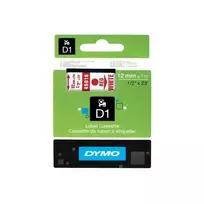 NASTRO D1 12MMX7M Red/White | S0720550A | 5411313450157