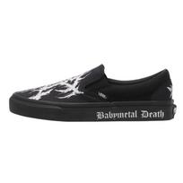 Vans X Babymetal Slip-On Comfortable Skate Shoes Unisex sneakers Black White 702999-0001 44