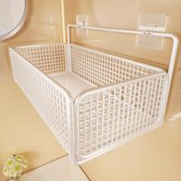Wall-Mounted No-Drill Bathroom Storage Rack White Large 26*15*13