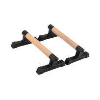 2 dalių medinis atsispaudimų strypo grindų rankena vyrams ir moterims, neslystančios rankenos 50cm juoda