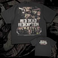 Retro Red Dead Redemption žaidimo piratinis dizainas Unisex marškinėliai Grynos medvilnės Visų sezonų Atsitiktiniai gatvės drabužiai Viršutinė dalis Per dideli marškinėliai 4XL