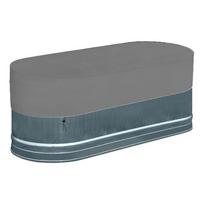 Atsparus vandeniui Lauko Ovalus Stock Tank Baseinas Dangtis Baseino Dangtis Stock Tank Dangtis Su Sandėliavimo Maišeliu Oksfordo Vonios SPA 120x60x30cm juoda