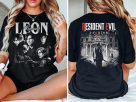 Leon S. Kennedy Resident Evil 9 Requiem Marškinėliai Biohazard Marškinėliai Grace Emily Gideon Marškinėliai Trumpomis Rankovėmis Moteriški Pavasariui Vasarai Unisex 4XL
